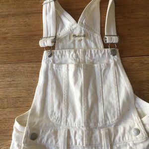 White overalls from Madewell